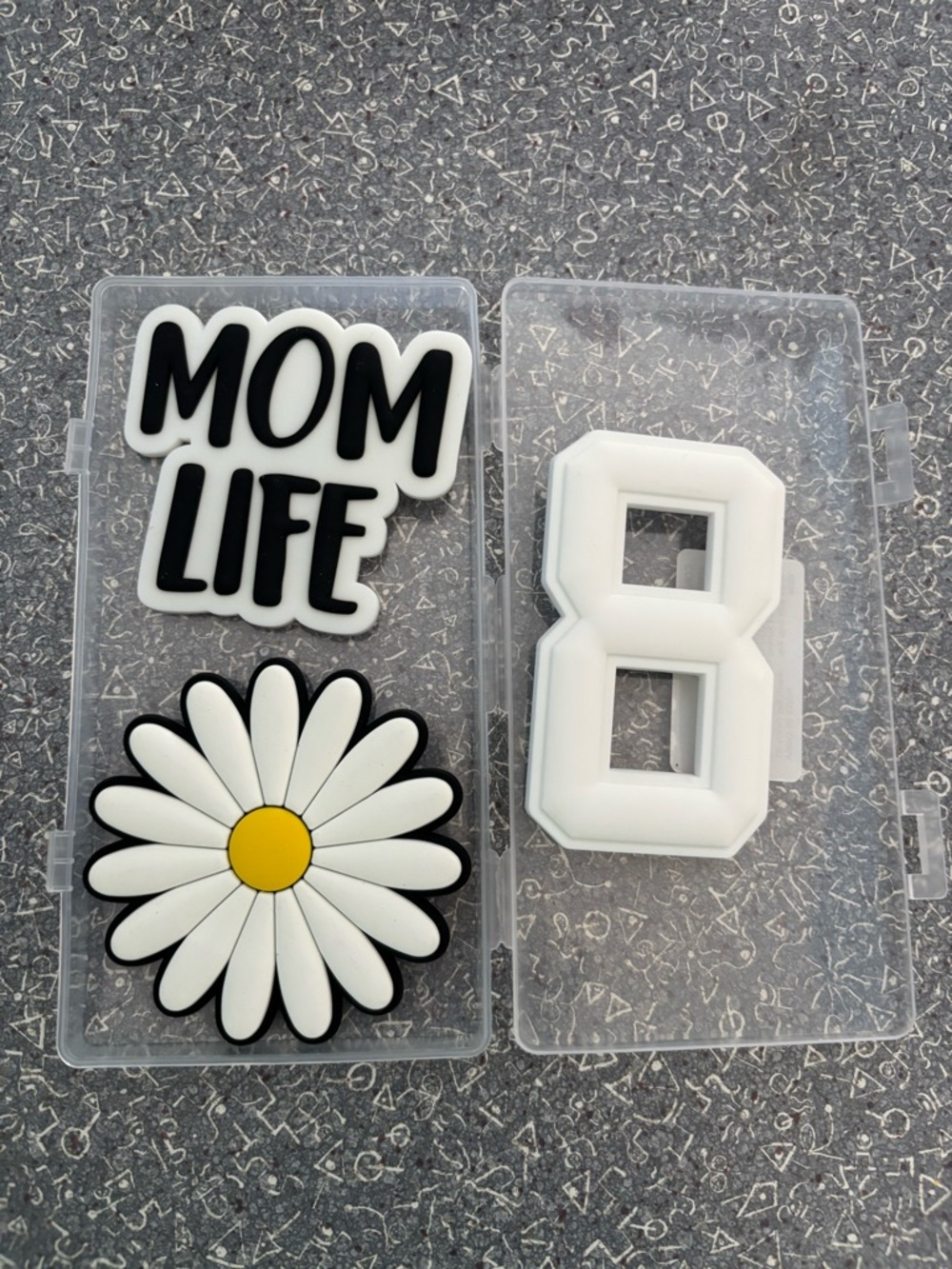 Lot of 3 Charms Accessories for Bogg Beach Bag, Flower, Mom Life, 8